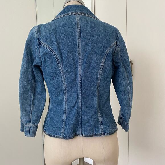 Mossimo Blue Woman's Denim Button Jean Stylish Jacket Small - Picture 2 of 6